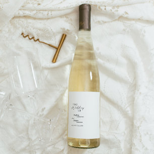 Étiquette Pour Bouteilles De Vin Étiquette de vin de mariage Classique Moderne