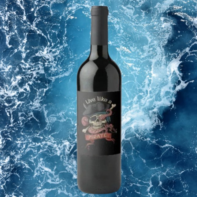 Étiquette Pour Bouteilles De Vin Étiquette de vin de pirate (Birthday Party Gifts for Men and Women)