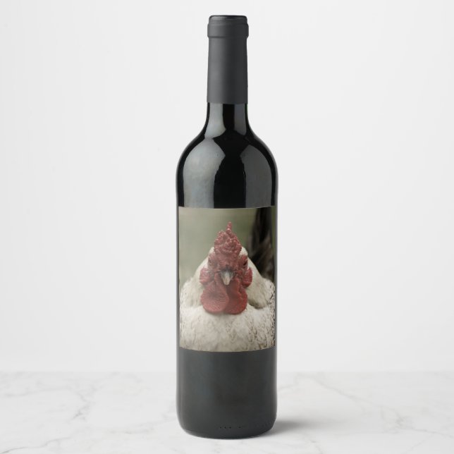 Étiquette Pour Bouteilles De Vin Étiquette de vin de poulet (Devant)
