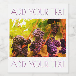 Étiquette Pour Bouteilles De Vin Étiquette de vin de raisins
