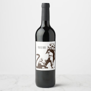 Étiquette Pour Bouteilles De Vin Étiquette de vin Empire Lion
