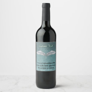 Étiquette Pour Bouteilles De Vin Étiquette de vin gris-bleu