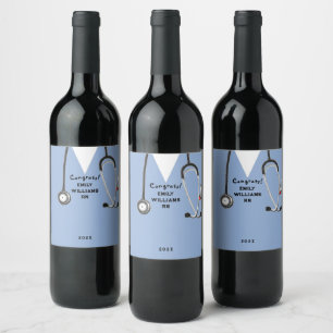Étiquette Pour Bouteilles De Vin Étiquette de vin pour la soirée de remise des dipl