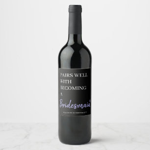 Étiquette Pour Bouteilles De Vin Étiquette de vin pour l'annonce de demoiselle d'ho