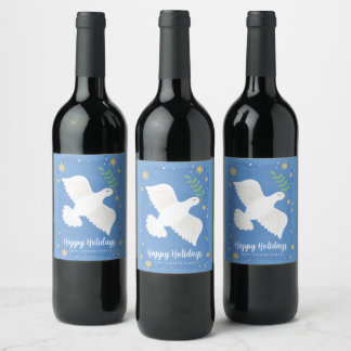 Étiquette Pour Bouteilles De Vin Étiquette de vin pour les fêtes de Noël Hanukkah C