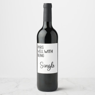 Étiquette Pour Bouteilles De Vin Étiquette de vin pour les nouveaux amis célibatair
