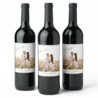 Étiquette de vin pour photo de mariage simple