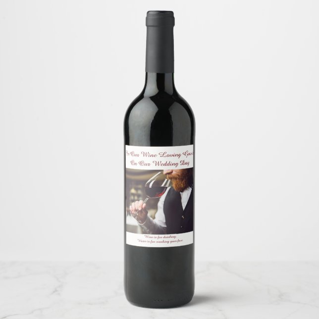 Étiquette Pour Bouteilles De Vin Étiquette invité de l'Amateur de vin du jour de ma (Devant)