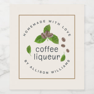 Étiquette Pour Bouteilles De Vin Étiquette Liqueur de café maison sur mesure