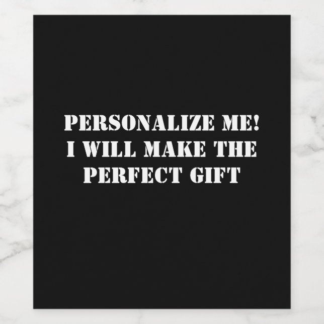 Étiquette Pour Bouteilles De Vin *Étiquette personnalisée* (Étiquettes simples)