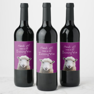 Étiquette Pour Bouteilles De Vin Étiquette Personnalisée Mouton Visage Tricot Vin