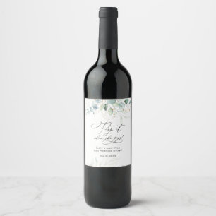 Étiquette Pour Bouteilles De Vin Eucalyptus Pop quand elle pop Baby shower