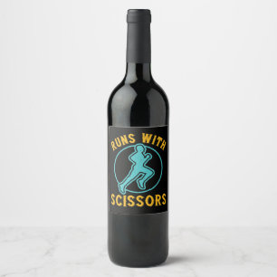 Étiquette Pour Bouteilles De Vin Exécution - Fonctionne avec ciseaux