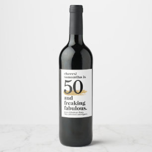 Étiquette Pour Bouteilles De Vin Fabuleux Anniversaire Custom Age Amusant