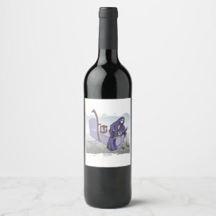 Étiquette Pour Bouteilles De Vin Faucheuse