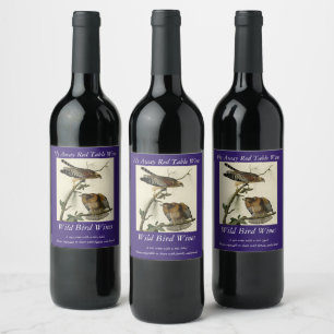 Étiquette Pour Bouteilles De Vin Faucon à épaulettes - Audubon's Birds of America