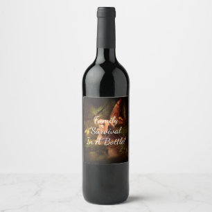 Étiquette Pour Bouteilles De Vin fée des champignons Thanksgiving