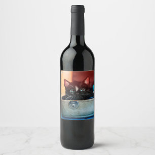 Étiquette Pour Bouteilles De Vin Felini en valise, prêt à (penser-)Voyage -