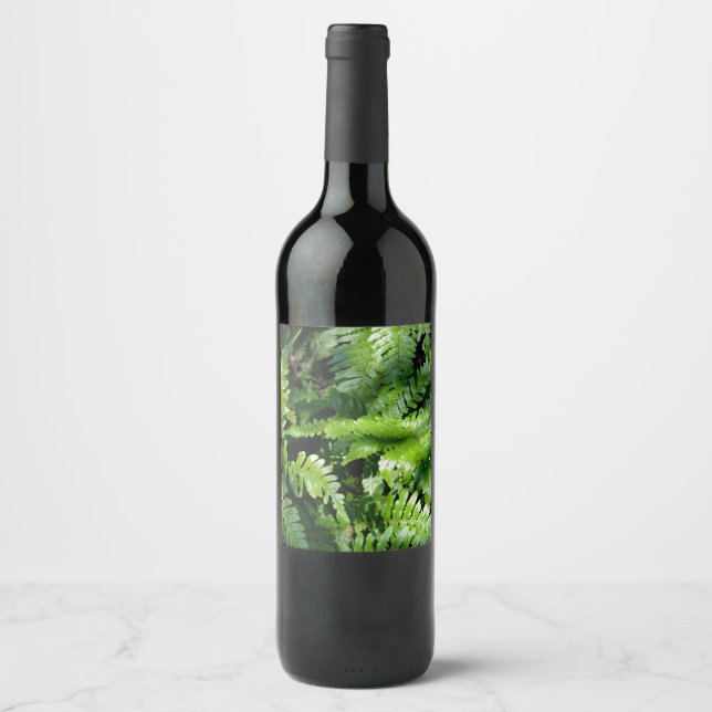 Étiquette Pour Bouteilles De Vin Fermes vertes du printemps (Devant)