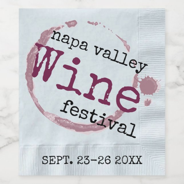 Étiquette Pour Bouteilles De Vin Festival du vin (Étiquettes simples)