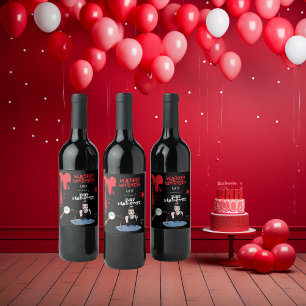 Étiquette Pour Bouteilles De Vin Fête d'anniversaire mystère de meurtre drôle rétro