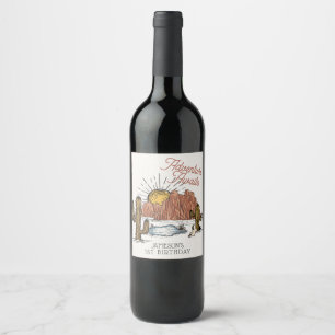 Étiquette Pour Bouteilles De Vin Fête d'anniversaire Wild West Rodeo