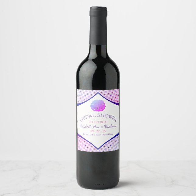 Étiquette Pour Bouteilles De Vin Fête des mariées de Miami Beach (Devant)