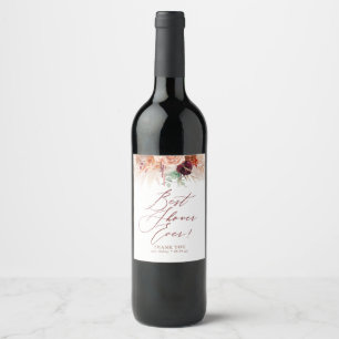 Étiquette Pour Bouteilles De Vin Fête des mariées exotique Hostess Merci Cadeau
