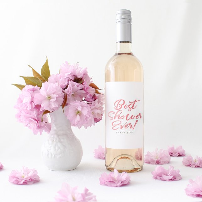 Étiquette Pour Bouteilles De Vin Fête des mariées Hostess Jote Merci Cadeau (Créateur téléchargé)