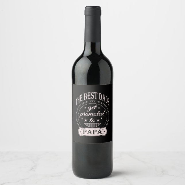 Étiquette Pour Bouteilles De Vin Fête des pères | Le meilleur papa (Devant)