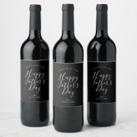 Fête des pères minimaliste de bonheur noir et blan