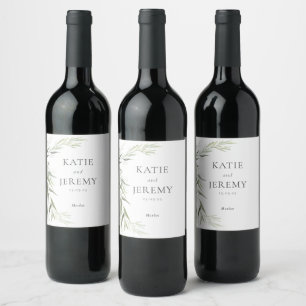 Étiquette Pour Bouteilles De Vin Feuille de gomme autochtone australienne