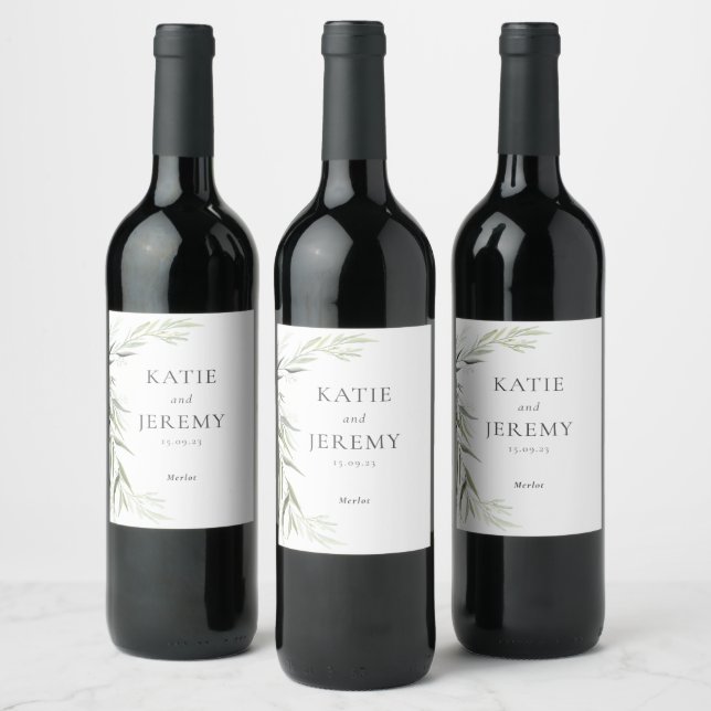 Étiquette Pour Bouteilles De Vin Feuille de gomme autochtone australienne (Bouteilles)
