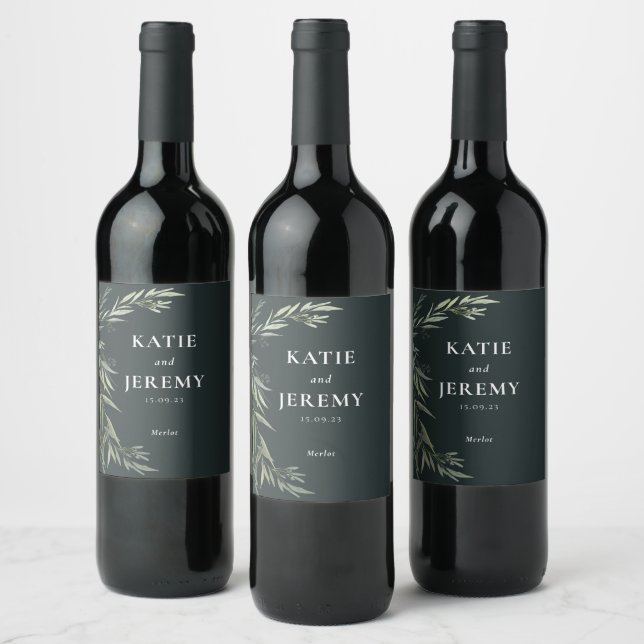 Étiquette Pour Bouteilles De Vin Feuille de gomme autochtone australienne (Bouteilles)