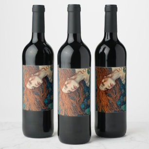 Étiquette Pour Bouteilles De Vin "Flamme des Marées" - Un Portrait Coloré