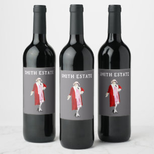 Étiquette Pour Bouteilles De Vin Flapper vintage fashion lady roaring twenties