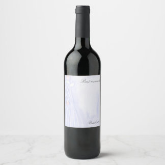 Étiquette Pour Bouteilles De Vin Fleurs aquarelles