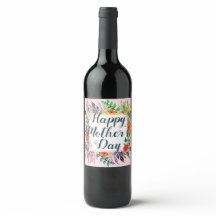 Floral Joyeux Fête des Mères Boho Aquarelle claire