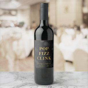 Étiquette Pour Bouteilles De Vin Fond Bokeh Or Pop Fizz Tinter