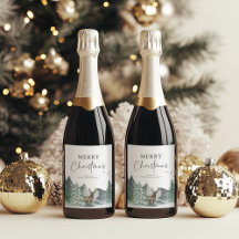 Forêt de pins à l'aquarelle verte de Noël Fêtes de