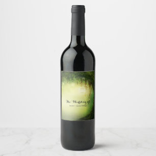 Étiquette Pour Bouteilles De Vin Forêt Enchantée & Lumières Vin de Mariage Personna