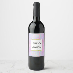 Étiquette Pour Bouteilles De Vin Formes rectangulaires bleues sur Arrière - plan ro