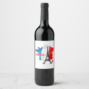 Étiquette Pour Bouteilles De Vin Française, france flag kids, france women