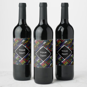 Étiquette Pour Bouteilles De Vin Fun 70th Birthday Party monogram