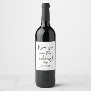 Étiquette Pour Bouteilles De Vin Funny Faire-part de grossesse pour bébé pour la fa