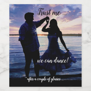 Étiquette Pour Bouteilles De Vin Funny Romantic Dance Étiquette de vin