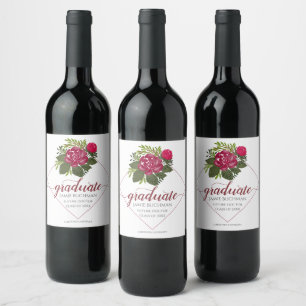 Étiquette Pour Bouteilles De Vin Futur Docteur Floral Script tendance Rouge