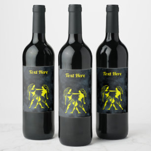 Étiquette Pour Bouteilles De Vin Gemini