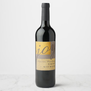 Étiquette Pour Bouteilles De Vin Gold Rush par LeahG Contemporary Metallic Holidays