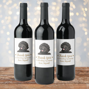 Étiquette Pour Bouteilles De Vin Goldendoodle Chien Mariage Étiquette de vin